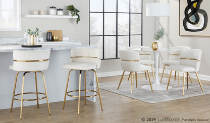 Majestic Office Furniture Claire 26" Fixed-Height Counter Stool - Set of 2