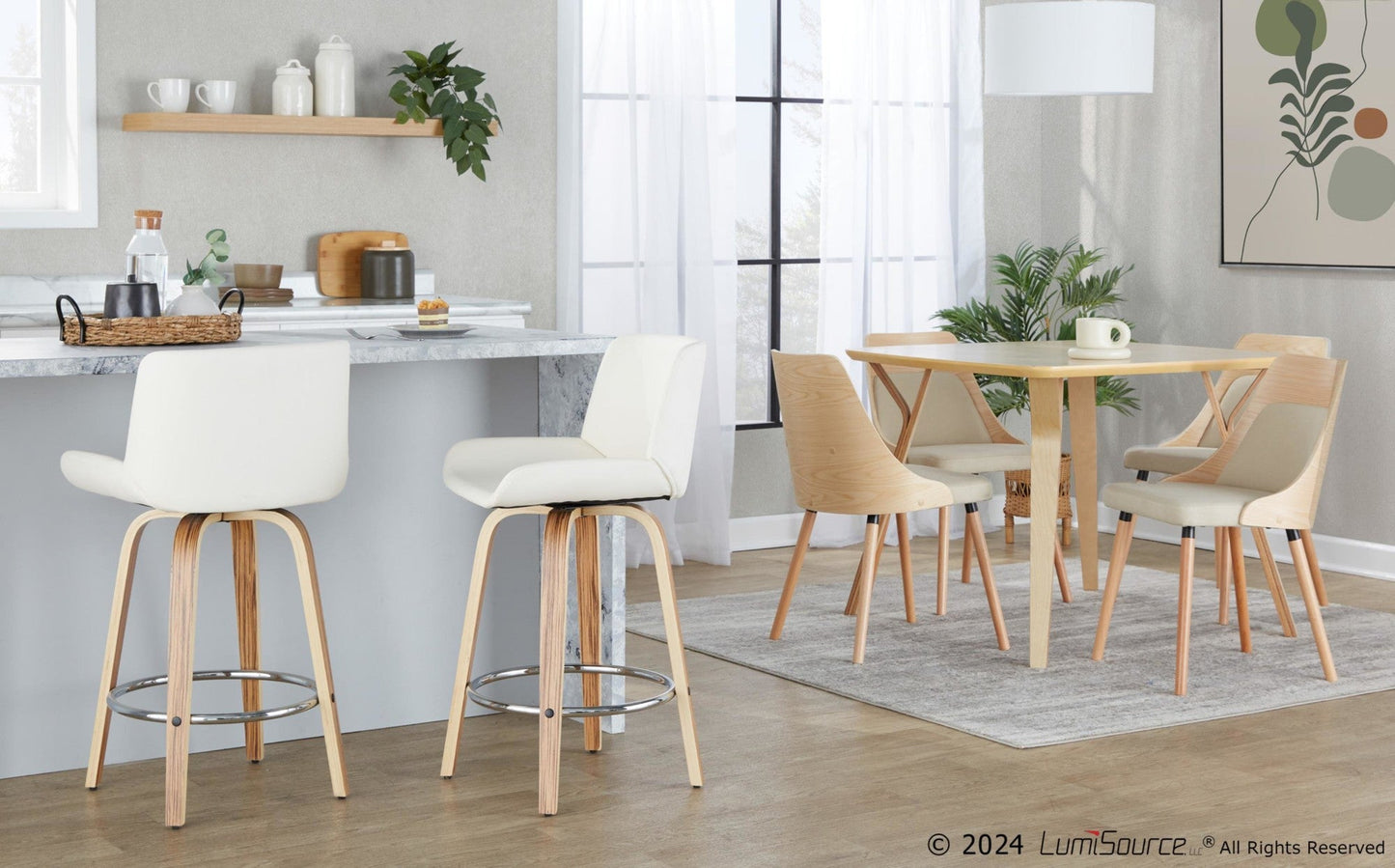 Majestic Office Furniture 25" Fixed-Height Counter Stool - Set of 2