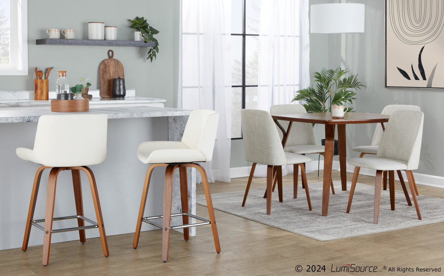 Majestic Office Furniture 25" Fixed-Height Counter Stool - Set of 2