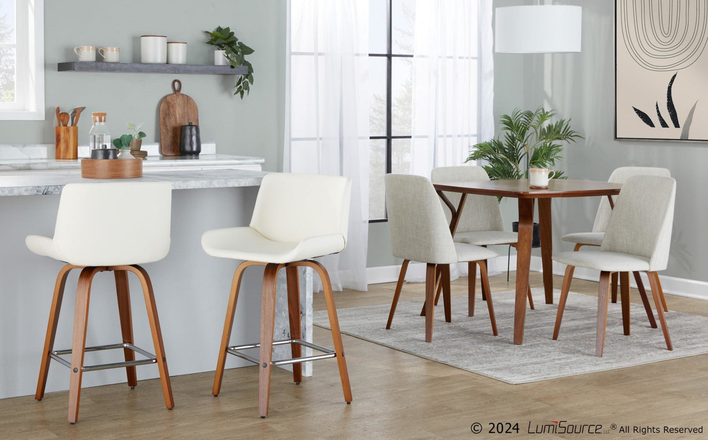 Majestic Office Furniture 25" Fixed-Height Counter Stool - Set of 2
