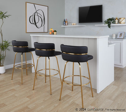 Majestic Office Furniture Claire 30" Fixed-Height Barstool - Set of 2