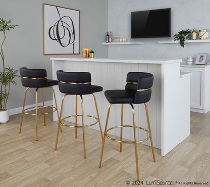 Majestic Office Furniture Claire 30" Fixed-Height Barstool - Set of 2