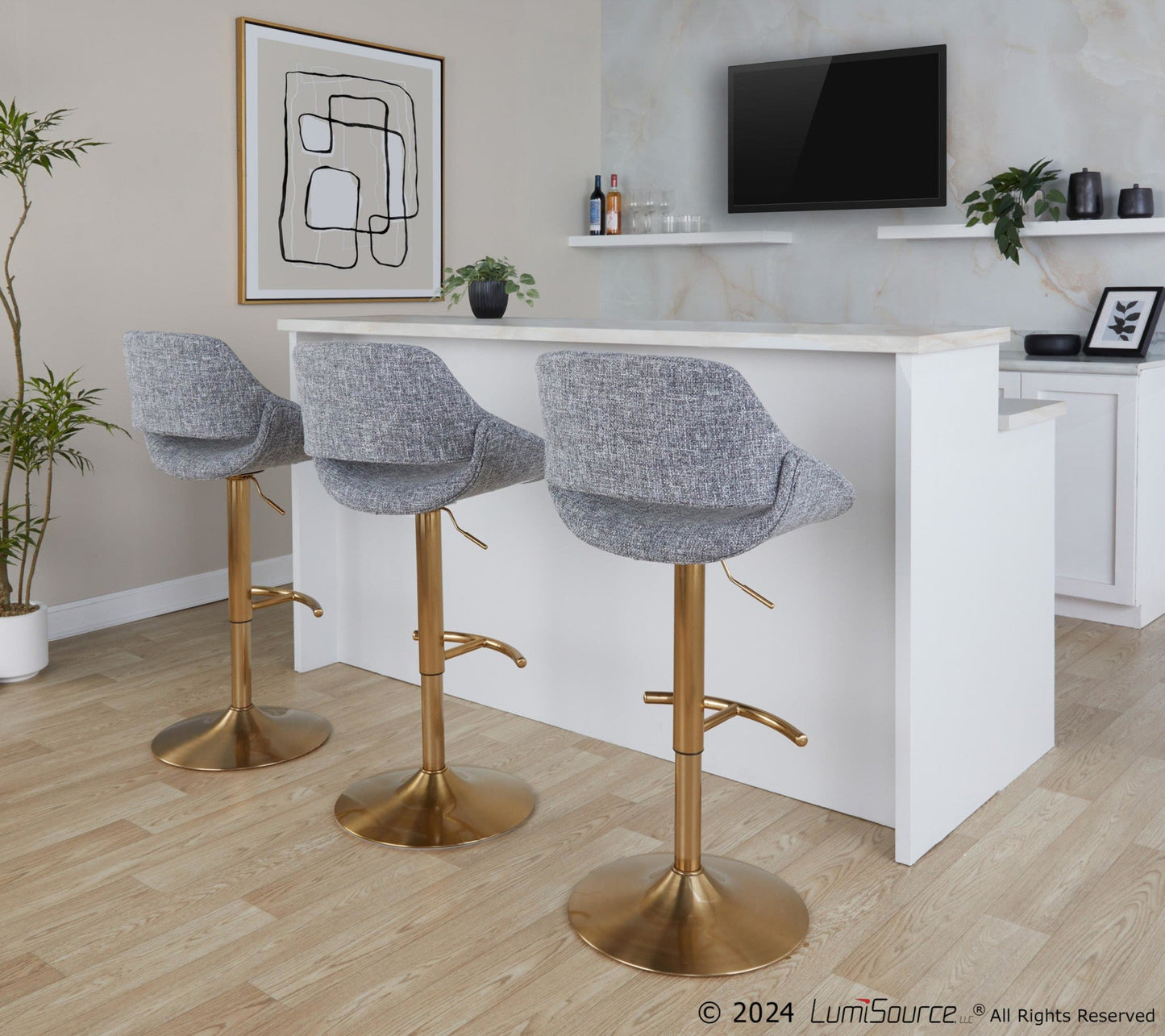 Majestic Office Furniture Adjustable Barstool - Set of 2