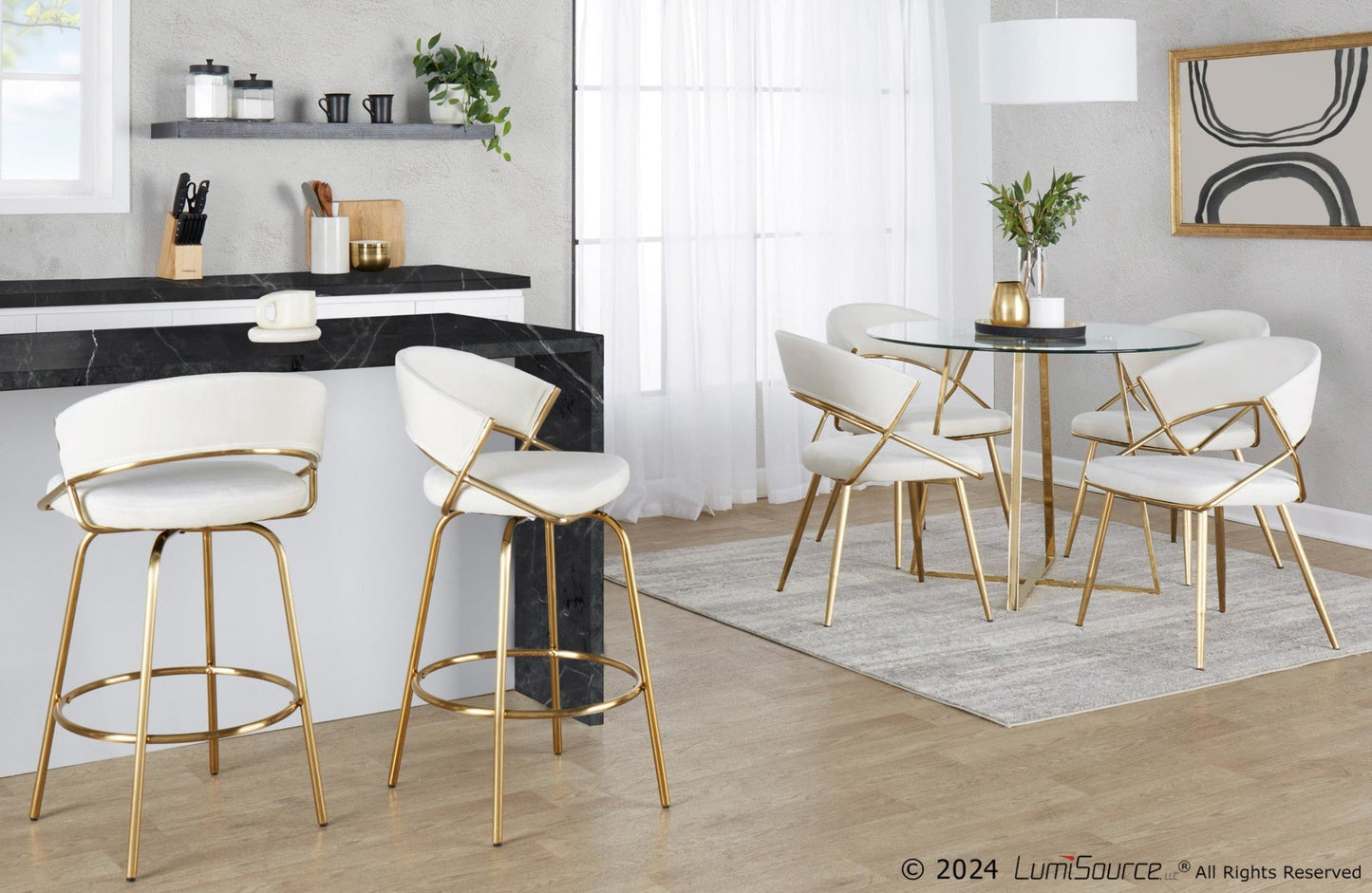 Majestic Office Furniture 26" Fixed-Height Counter Stool - Set of 2