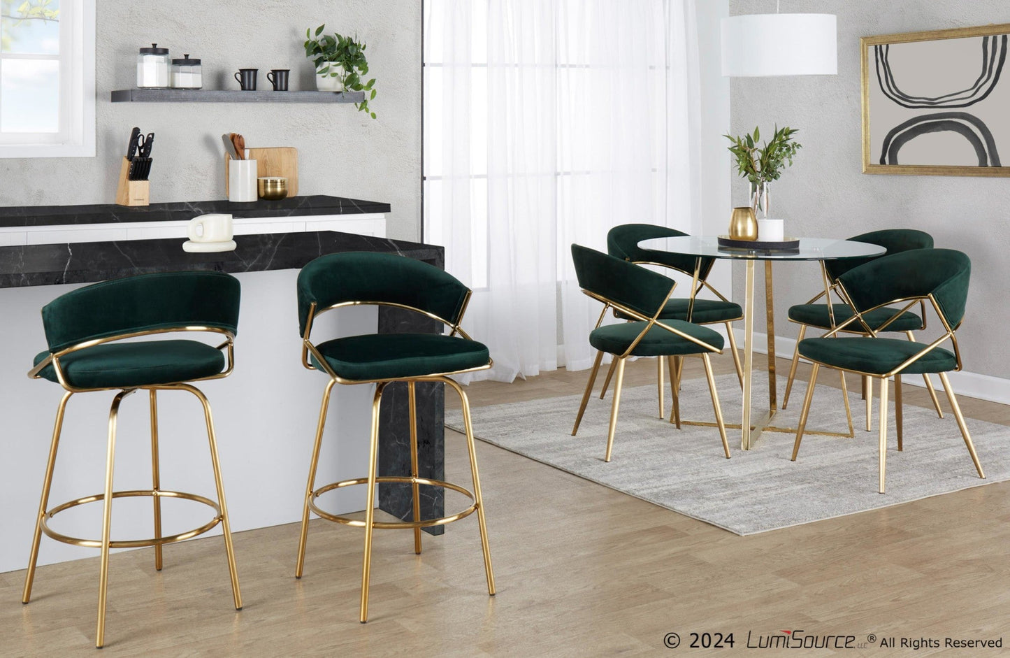 Majestic Office Furniture 26" Fixed-Height Counter Stool - Set of 2
