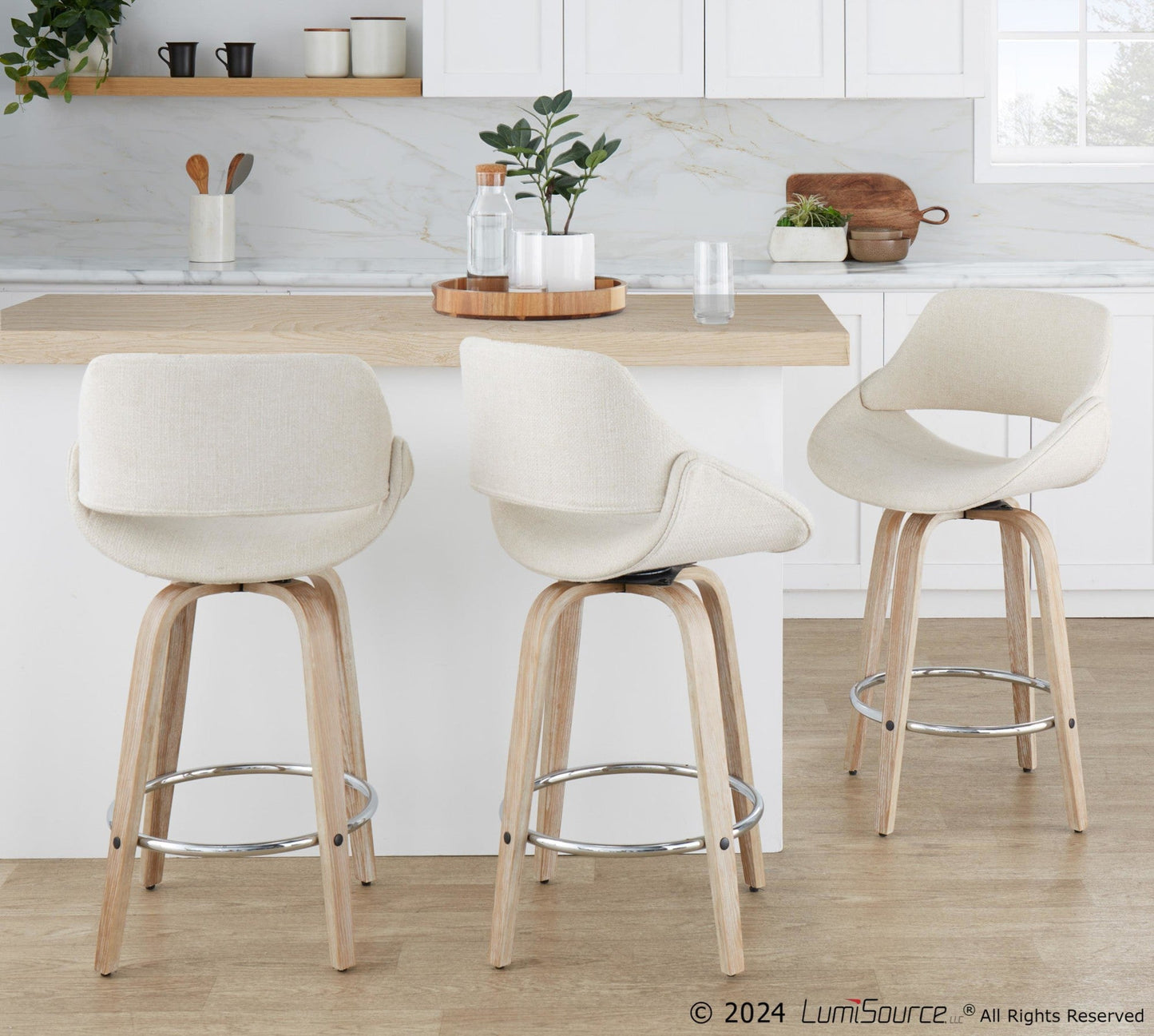 Majestic Office Furniture 26" Fixed-Height Counter Stool - Set of 2