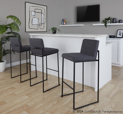 Majestic Office Furniture High Back 30" Fixed-Height Barstool - Set Of 3