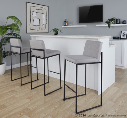 Majestic Office Furniture High Back 30" Fixed-Height Barstool - Set Of 3