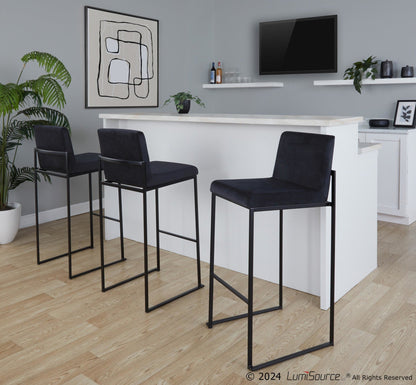 Majestic Office Furniture High Back 30" Fixed-Height Barstool - Set Of 3