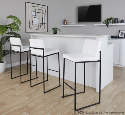 Majestic Office Furniture High Back 30" Fixed-Height Barstool - Set Of 3