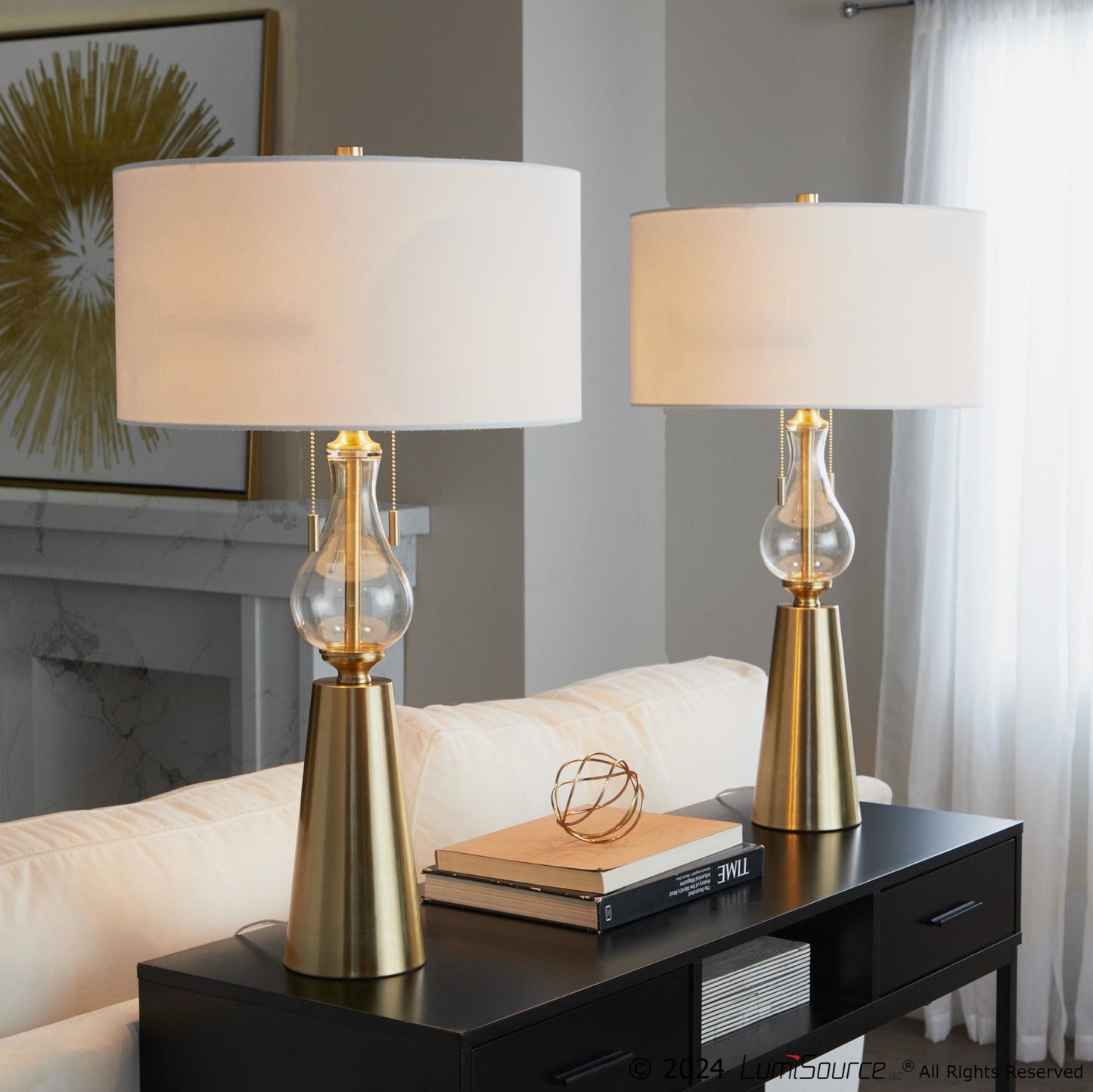 Lumisource Rook 30" Metal Table Lamp - Set of 2