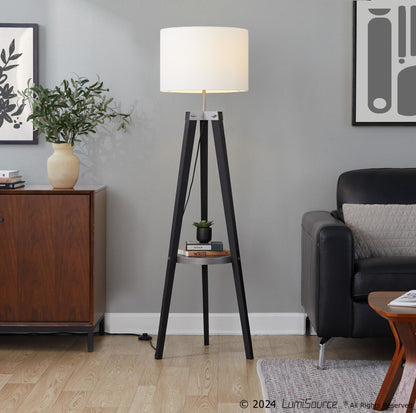 Majestic Office Furniture Shelf 59" Wood Floor Lamp