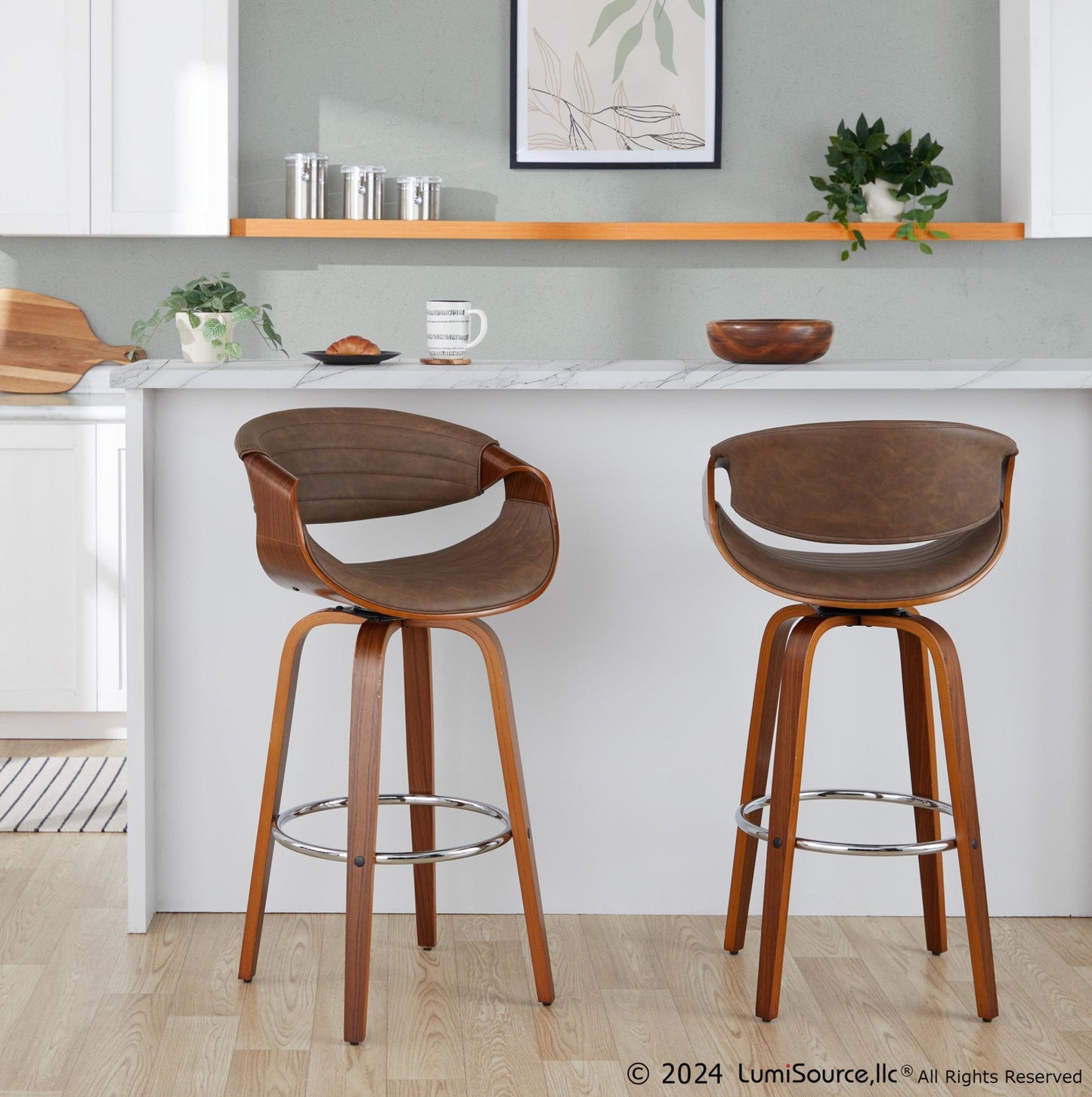 Majestic Office Furniture 30" Fixed-Height Barstool - Set of 2