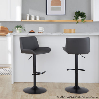 Majestic Office Furniture Upholstered Adjustable Barstool - Set of 2