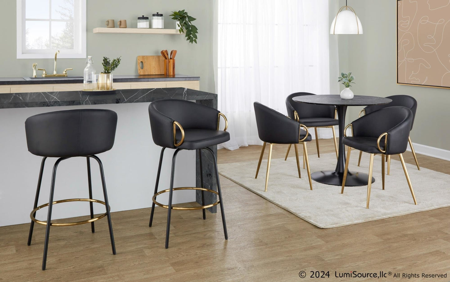 Majestic Office Furniture 26" Fixed-Height Counter Stool - Set of 2
