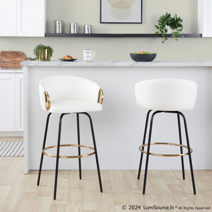 Majestic Office Furniture 30" Fixed-Height Barstool - Set of 2