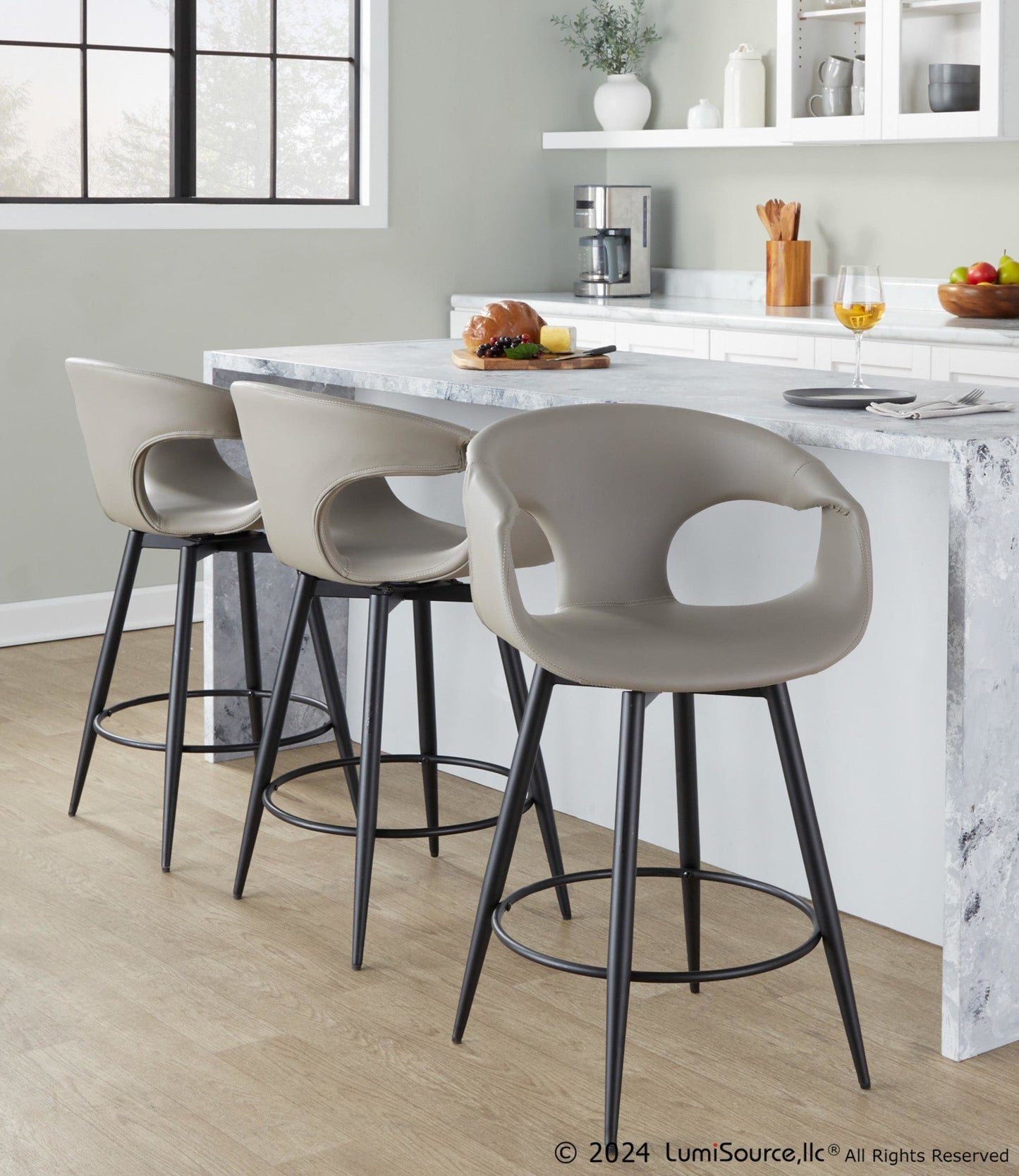 Majestic Office Furniture 25" Fixed-Height Counter Stool - Set of 2