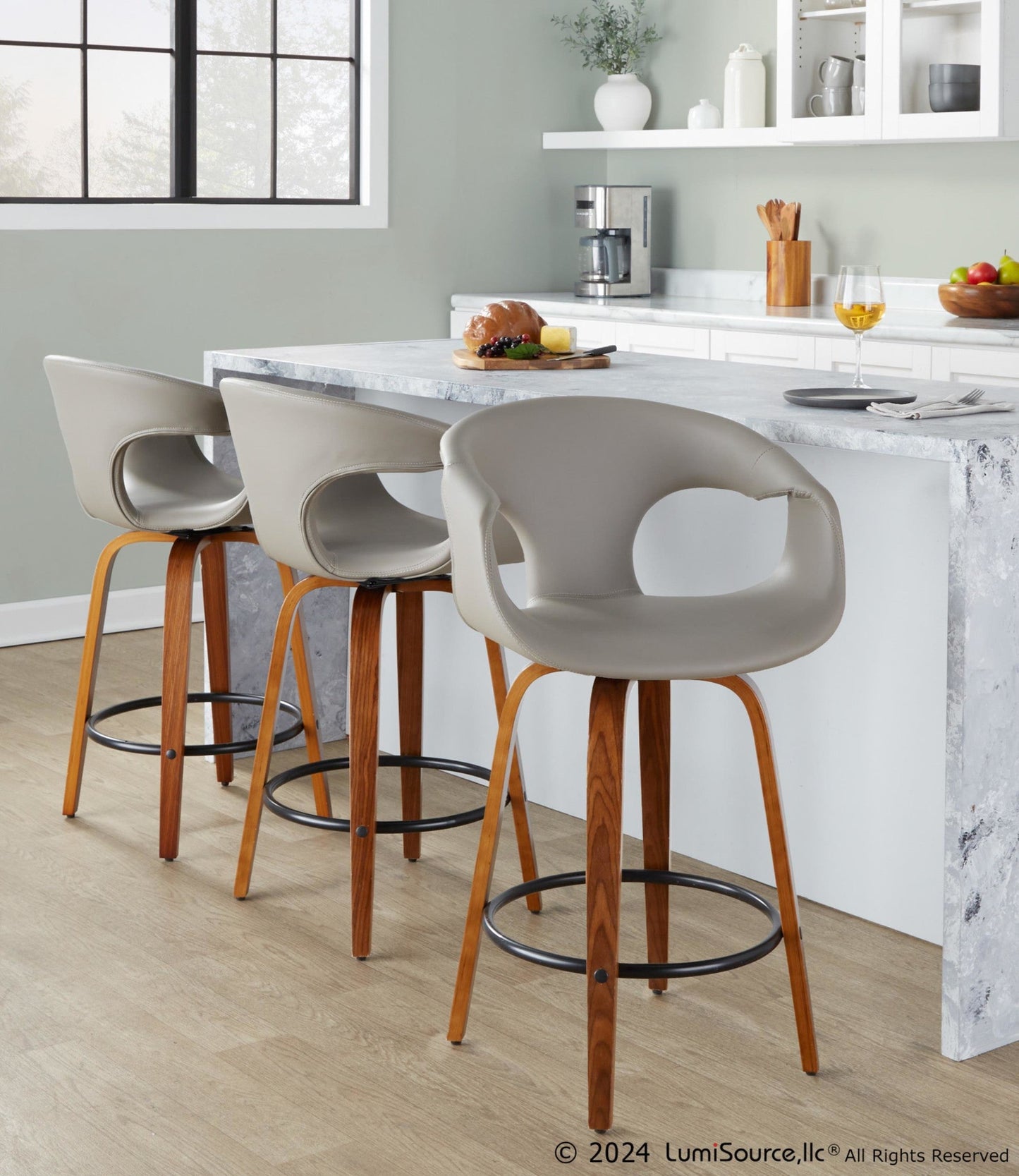 Majestic Office Furniture 26" Fixed-Height Counter Stool - Set of 2