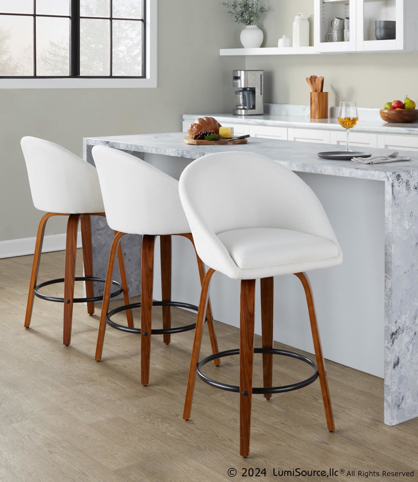 Majestic Office Furniture Highback 26" Fixed-Height Counter Stool - Set of 2