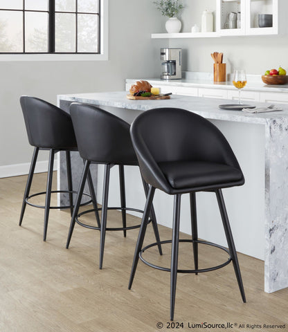 Majestic Office Furniture Highback 26" Fixed-Height Counter Stool - Set of 2