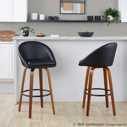 Majestic Office Furniture Highback 30" Fixed-Height Barstool - Set of 2