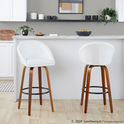 Majestic Office Furniture Highback 30" Fixed-Height Barstool - Set of 2