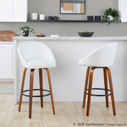 Majestic Office Furniture Highback 30" Fixed-Height Barstool - Set of 2