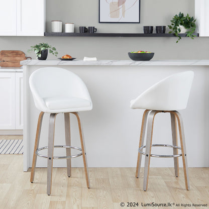 Majestic Office Furniture Highback 30" Fixed-Height Barstool - Set of 2