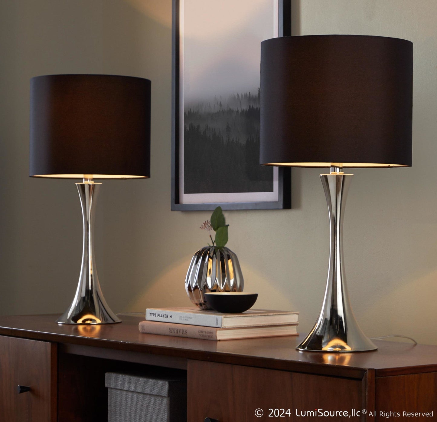 Majestic Office Furniture 24" Metal Table Lamp - Set of 2