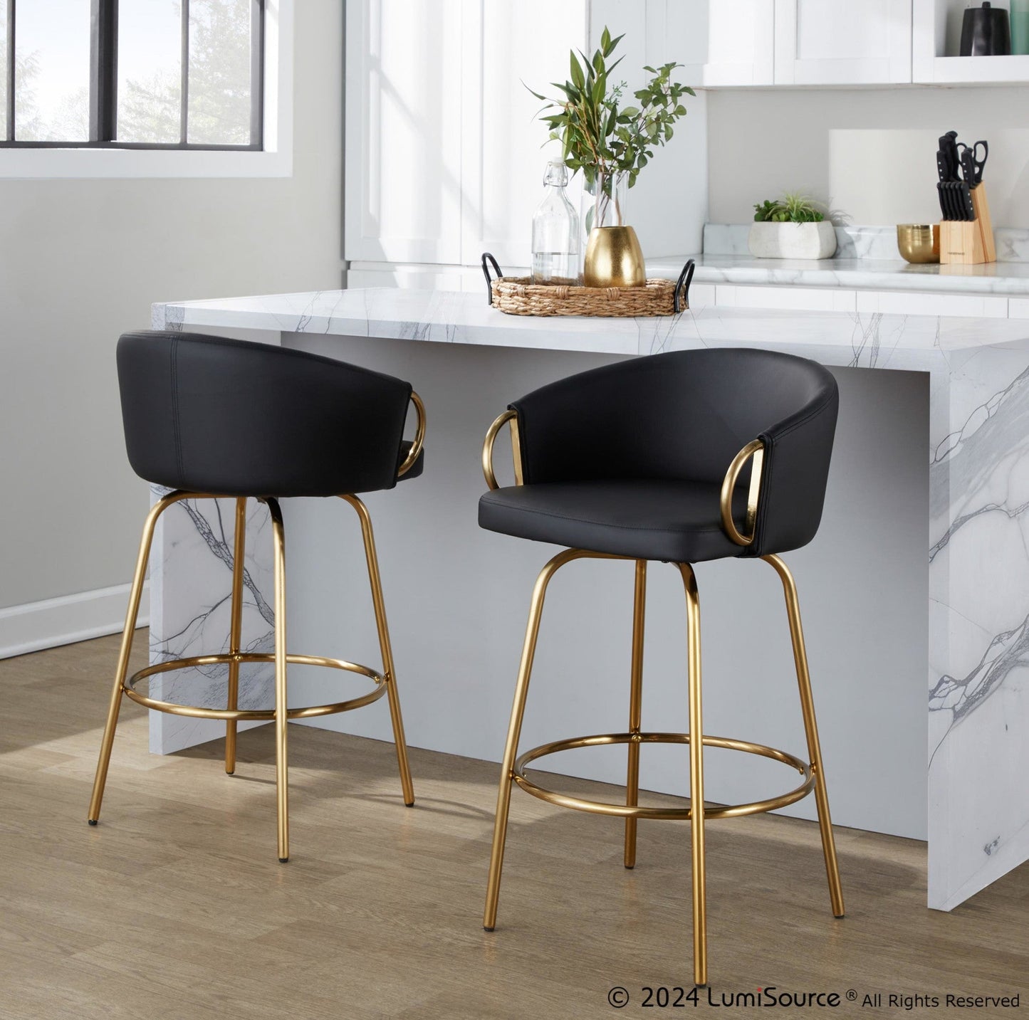Majestic Office Furniture 26" Fixed-Height Counter Stool - Set of 2