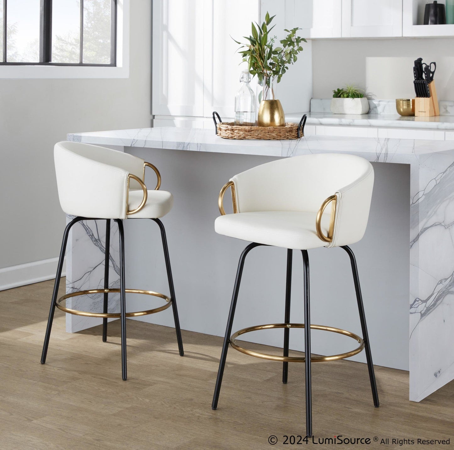 Majestic Office Furniture 26" Fixed-Height Counter Stool - Set of 2