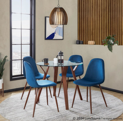Lumisource Folia Round Pebble Dining Set - 5 Piece