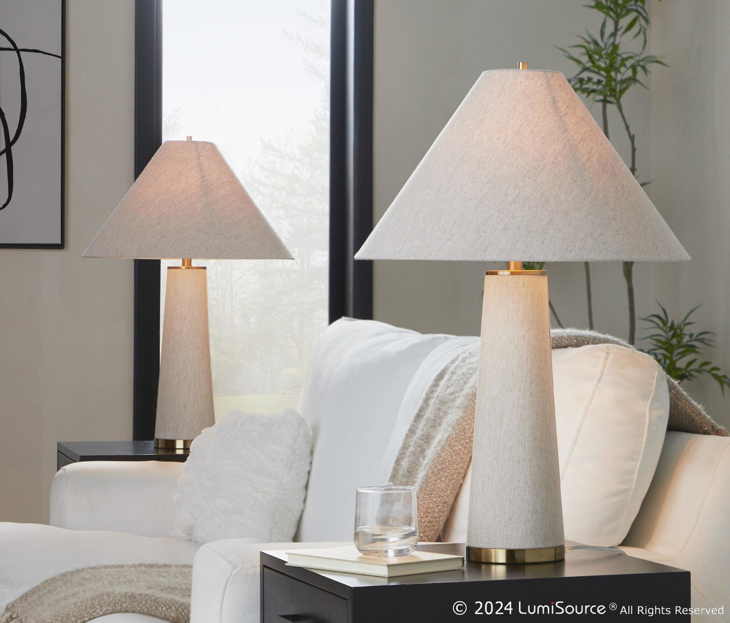 Majestic Office Furniture 28" Metal Table Lamp - Set of 2