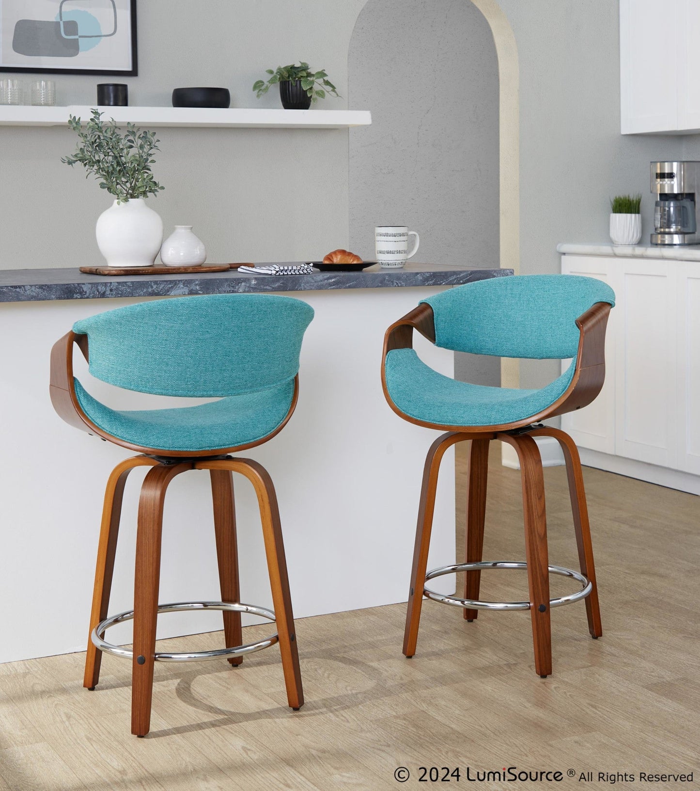Majestic Office Furniture 24" Fixed-Height Counter Stool - Set of 2
