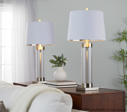 Lumisource Glacier 30" Glass Table Lamp - Set of 2