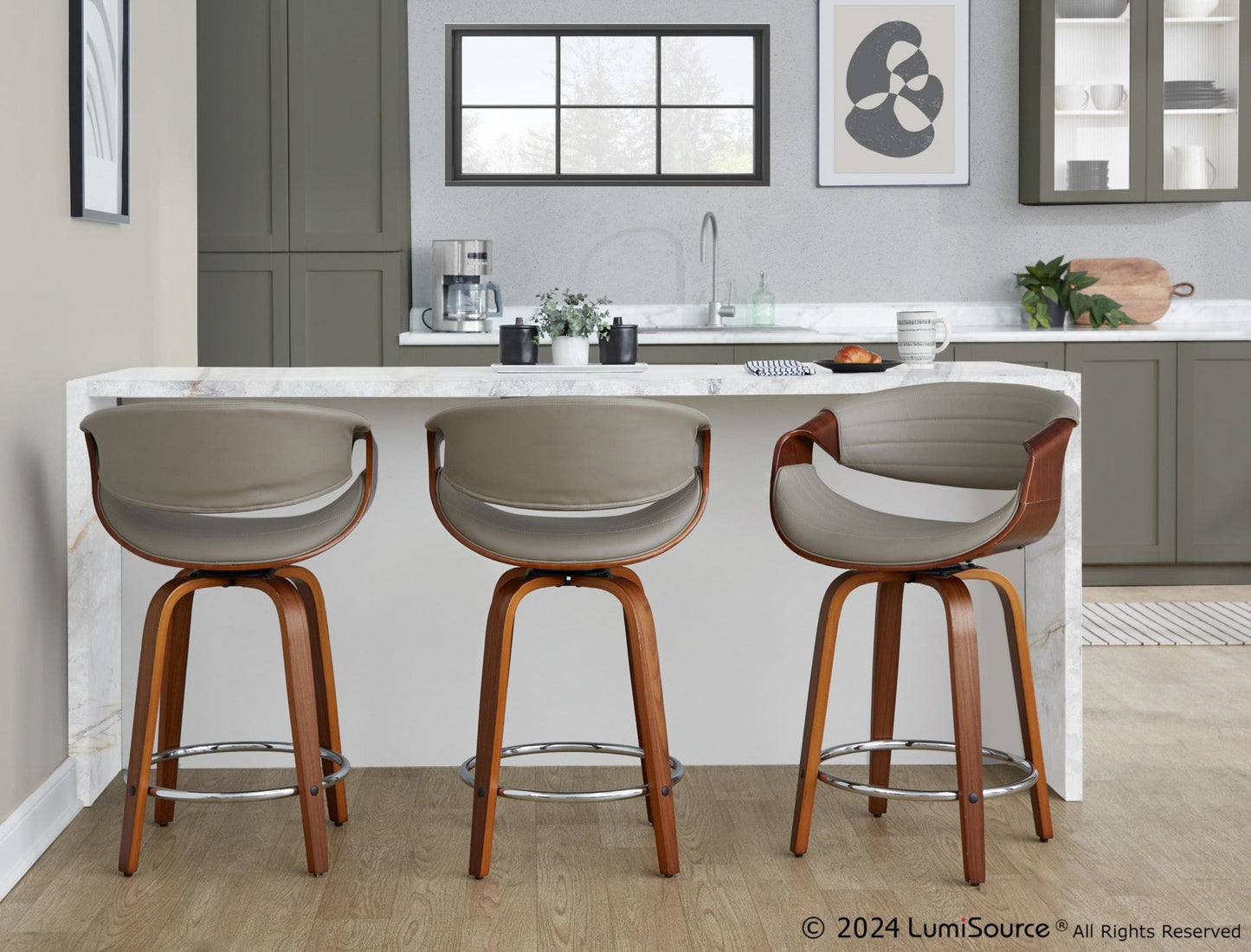 Majestic Office Furniture 24" Fixed-Height Counter Stool - Set of 2