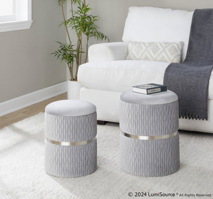 Lumisource Cinch Nesting Ottoman Set