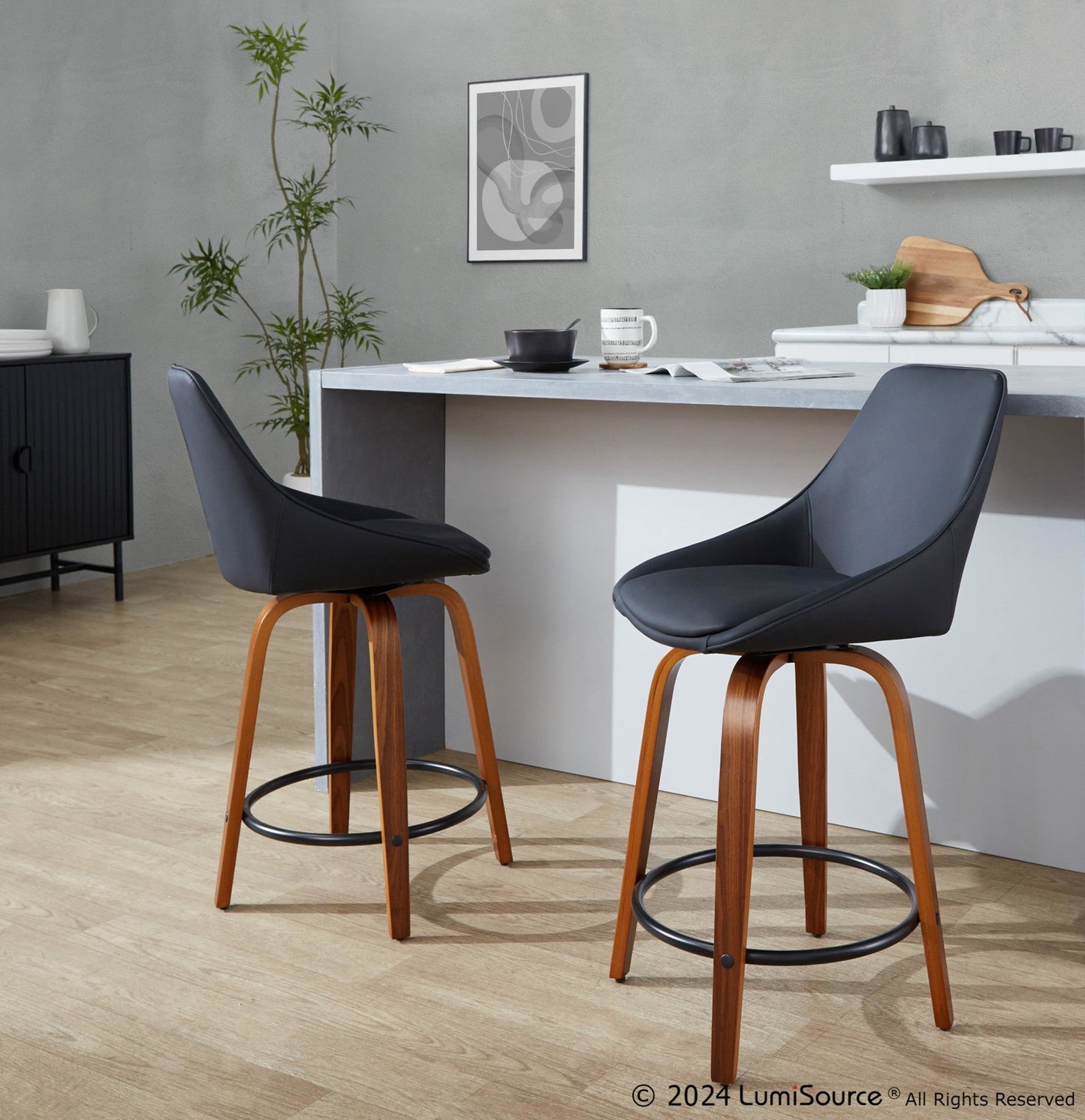 Majestic Office Furniture 24" Fixed-Height Counter Stool - Set of 2