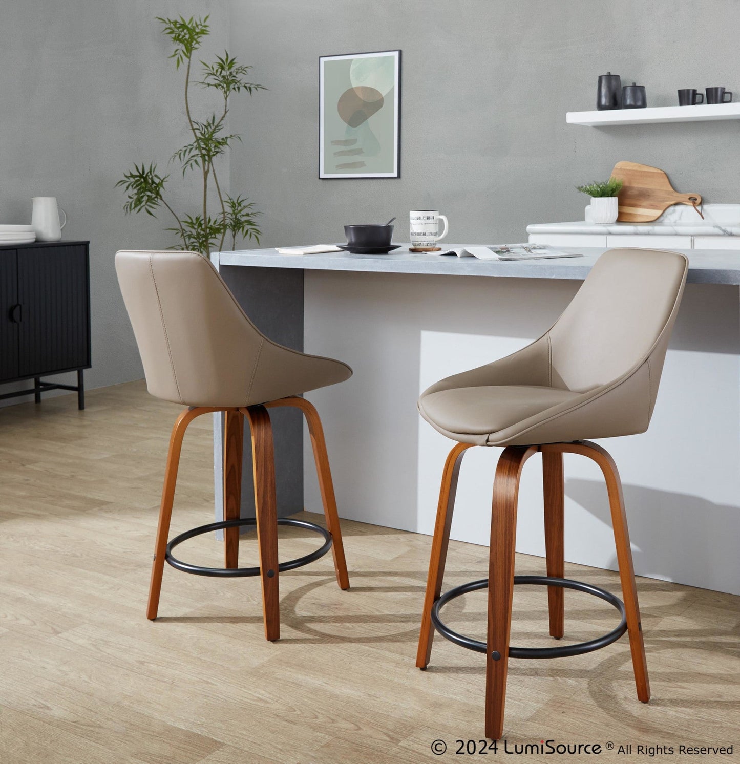 Majestic Office Furniture 24" Fixed-Height Counter Stool - Set of 2