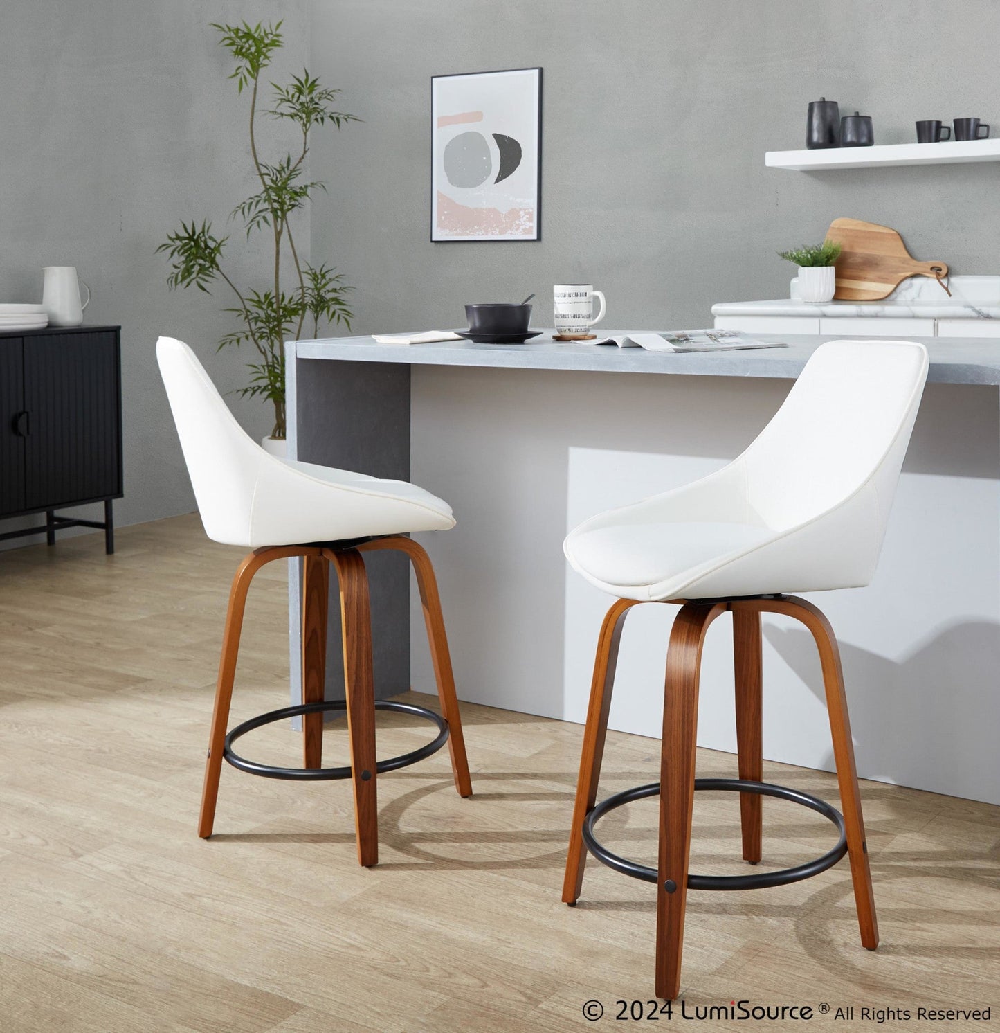 Majestic Office Furniture 24" Fixed-Height Counter Stool - Set of 2