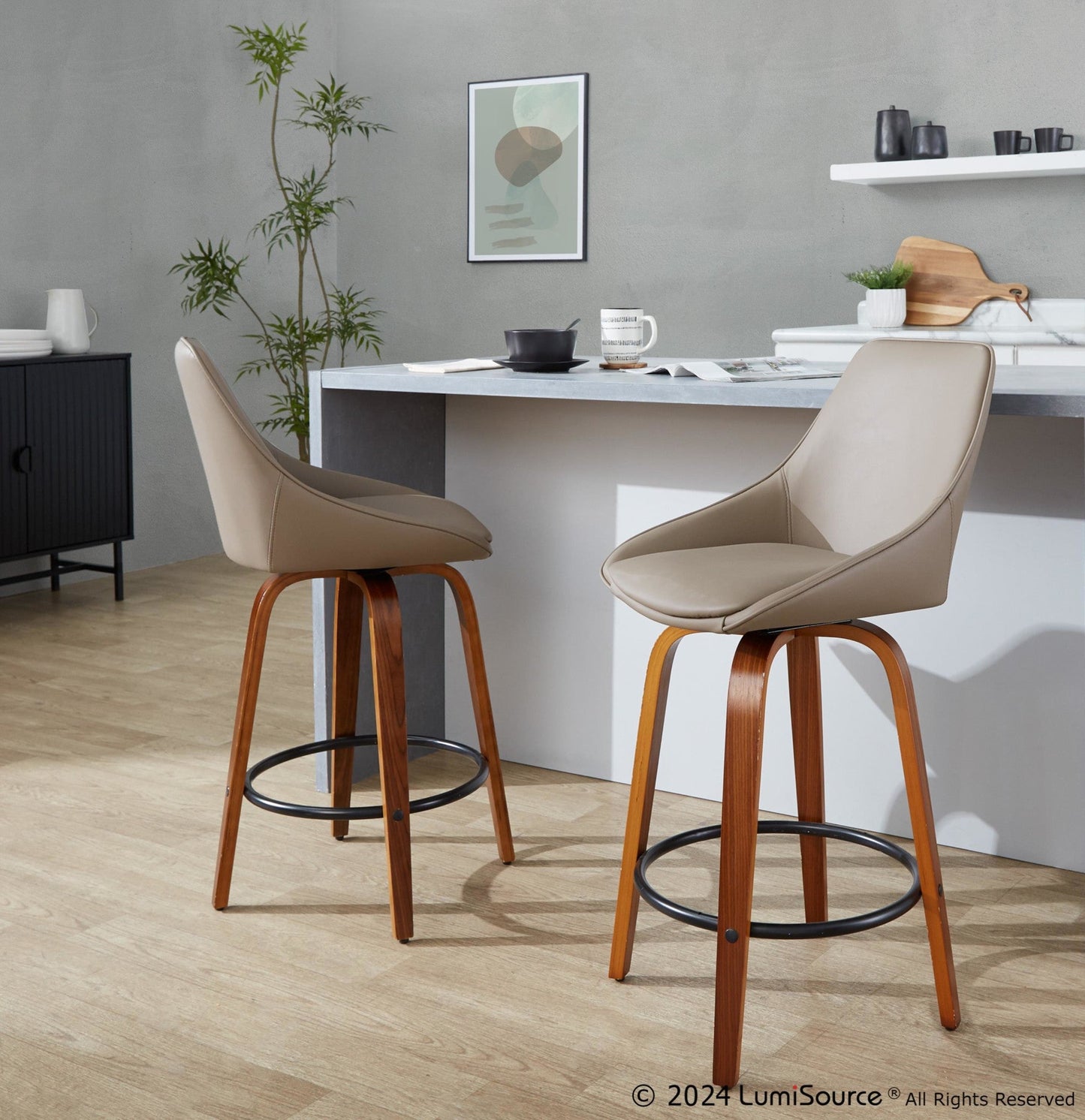 Majestic Office Furniture 26" Fixed-Height Counter Stool - Set of 2