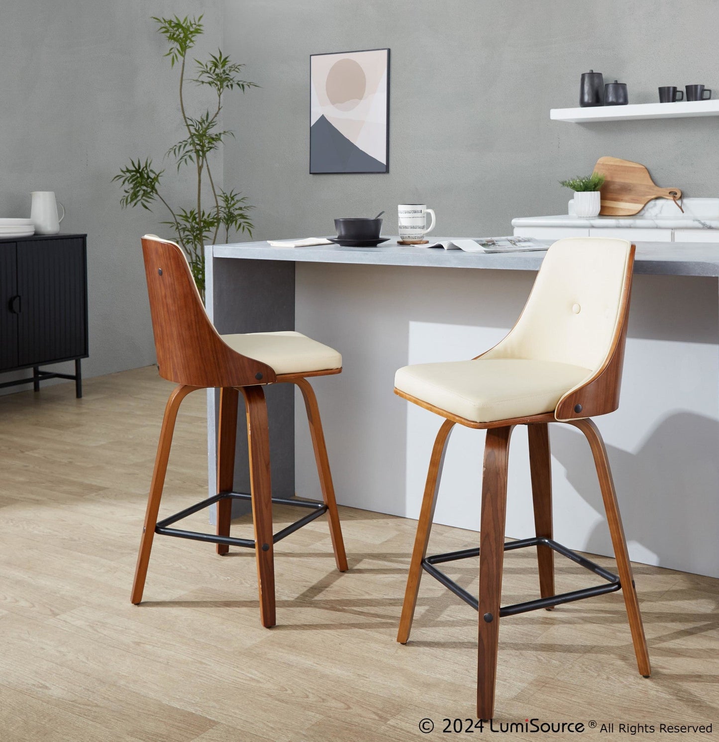 Majestic Office Furniture 26" Fixed-Height Counter Stool - Set of 2