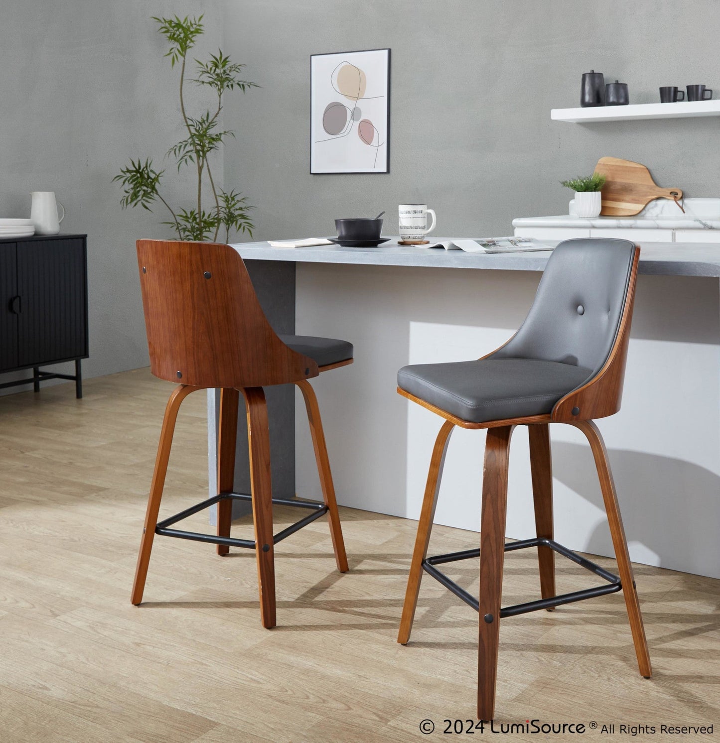 Majestic Office Furniture 26" Fixed-Height Counter Stool - Set of 2