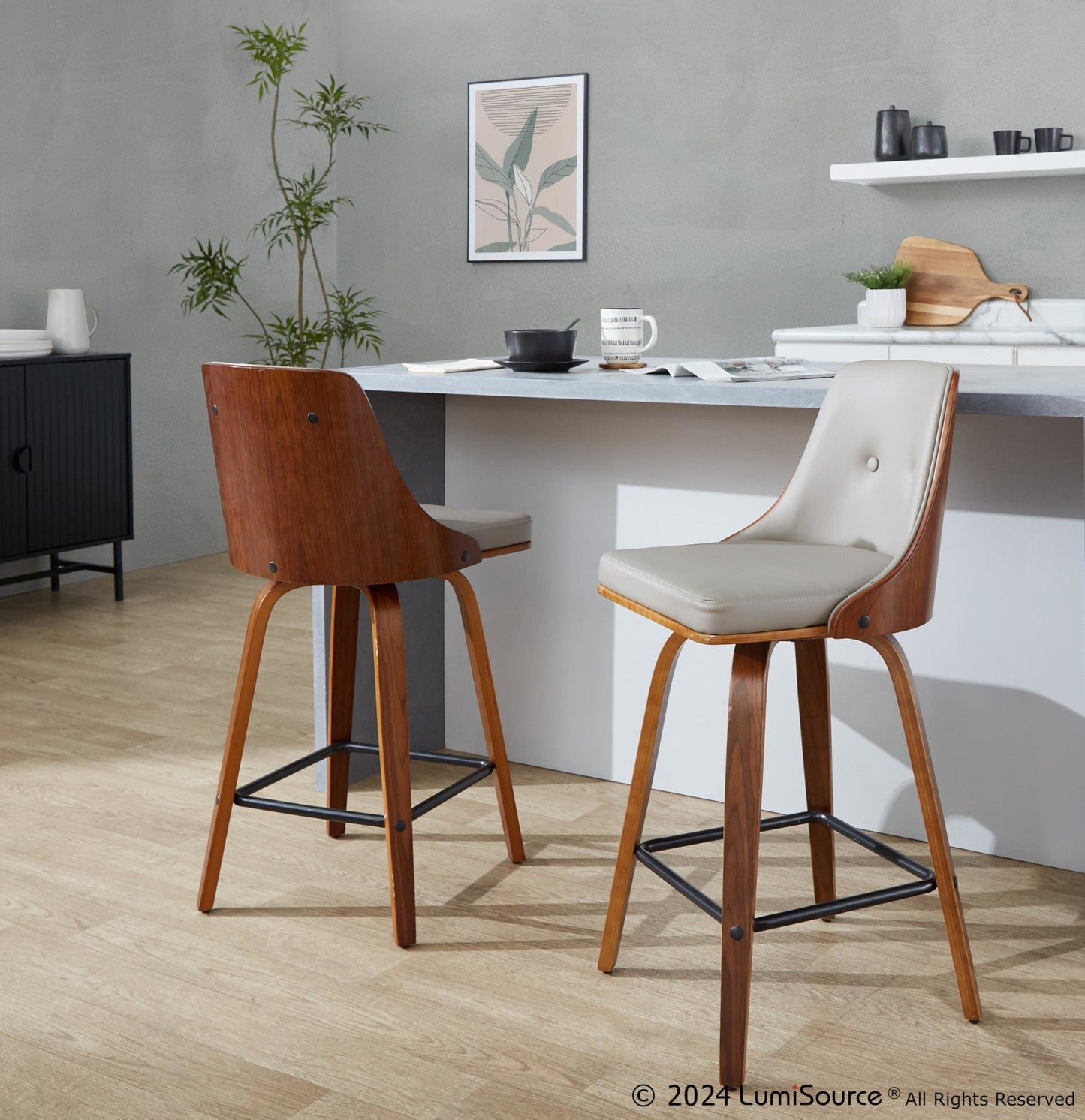 Majestic Office Furniture 26" Fixed-Height Counter Stool - Set of 2