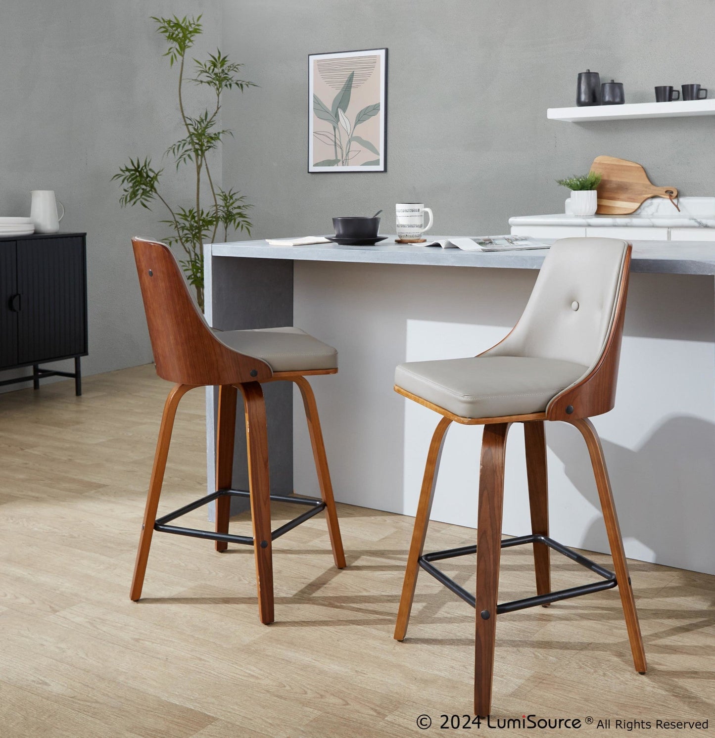 Majestic Office Furniture 26" Fixed-Height Counter Stool - Set of 2