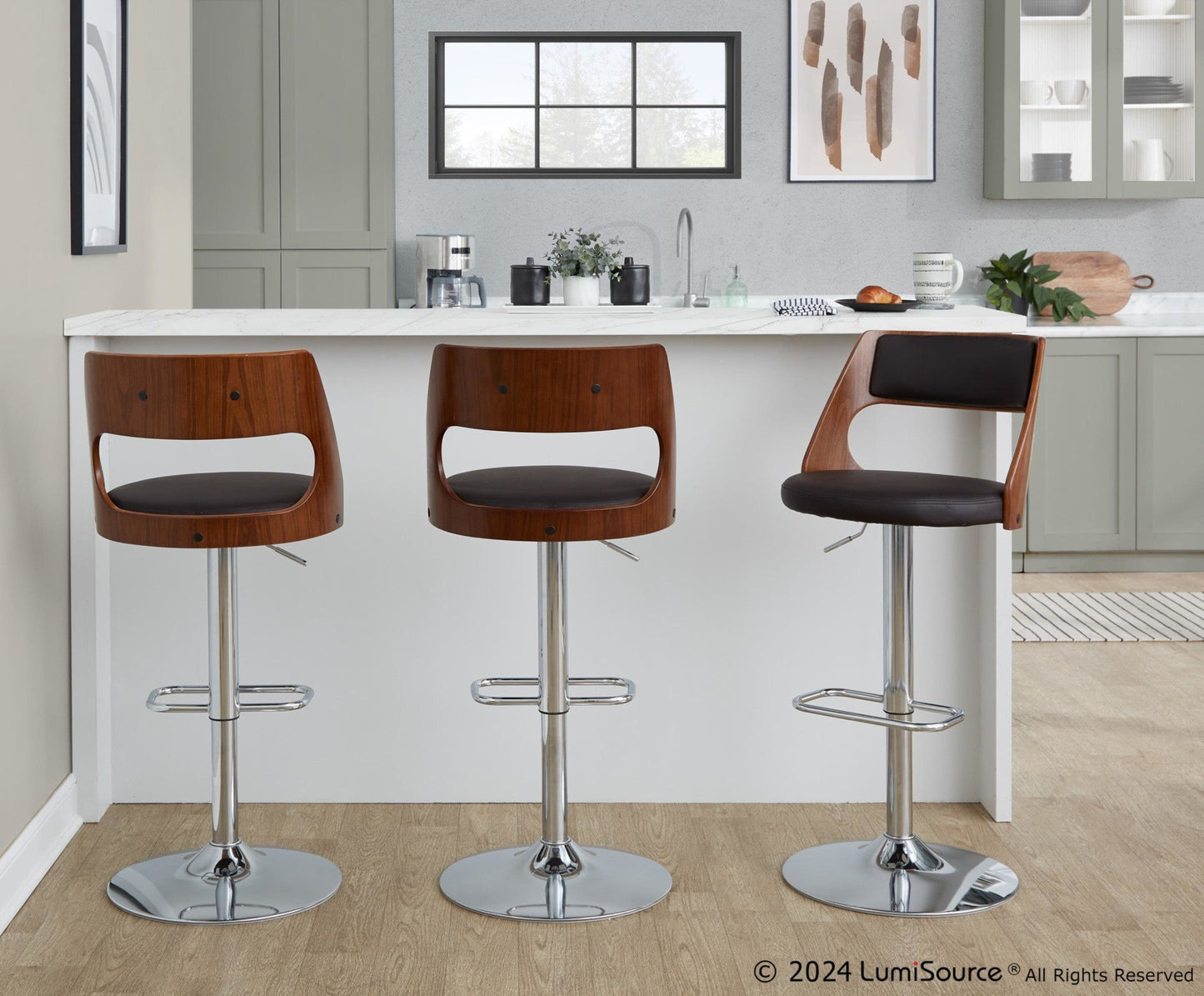 Majestic Office Furniture Adjustable Barstool - Set of 2