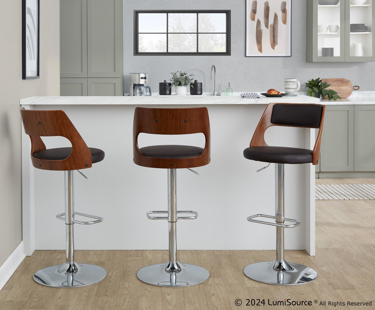 Majestic Office Furniture Adjustable Barstool - Set of 2
