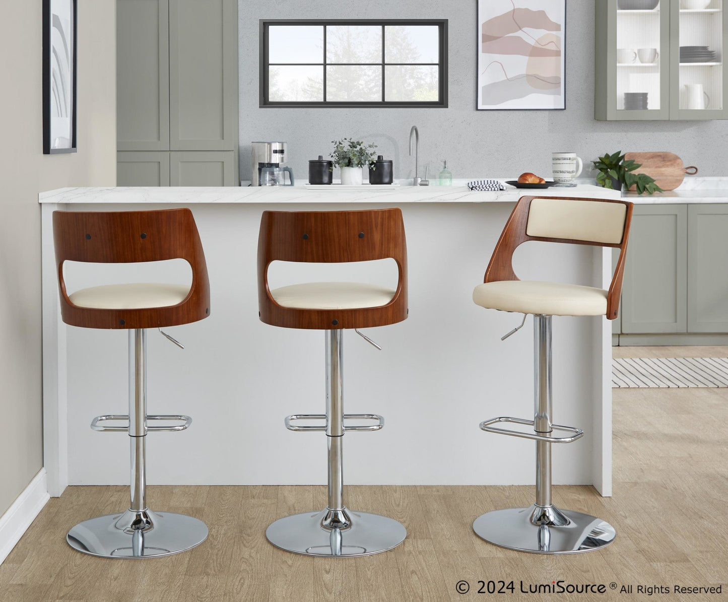 Majestic Office Furniture Adjustable Barstool - Set of 2