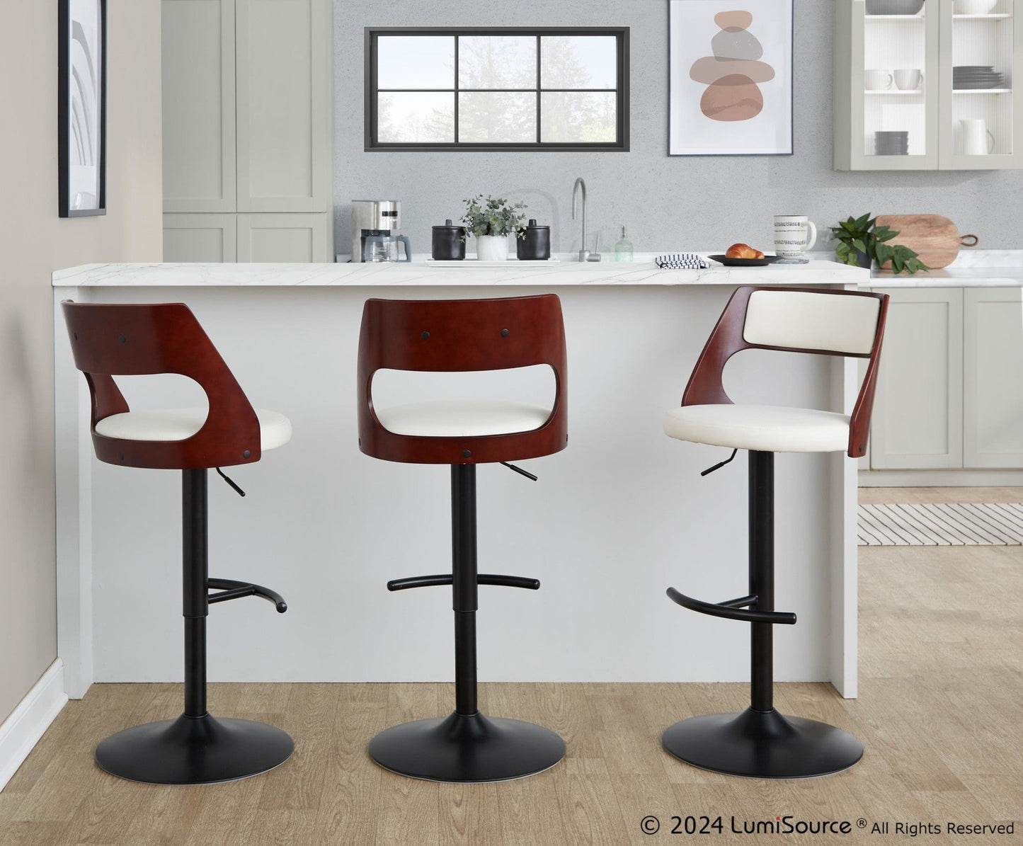 Majestic Office Furniture Adjustable Barstool - Set of 2
