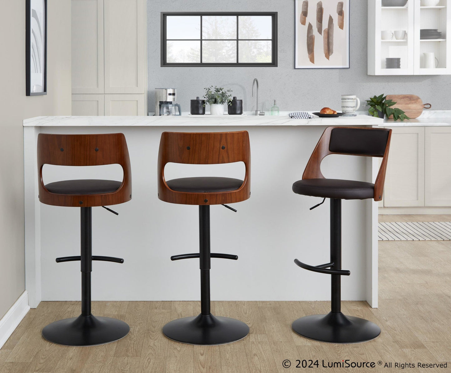 Majestic Office Furniture Adjustable Barstool - Set of 2
